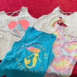 Children’s Place SO Crazy 8 Colorful Graphic Girls Tank Tops